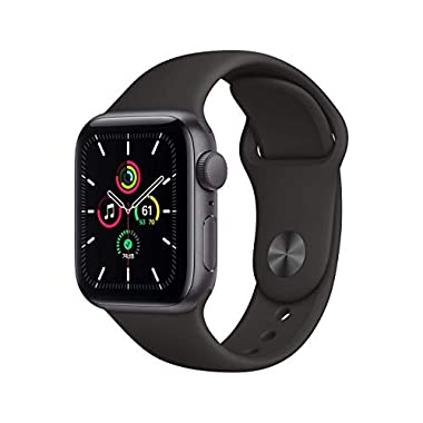 2020 Apple Watch SE (GPS, 40 mm) Cassa in alluminio grigio siderale con Cinturino Sport nero