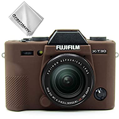 Alloggiamento protettivo Custodia Fujifilm X-T30 XT30 cover morbida in gomma fotocamera Marrone