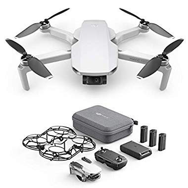 DJI Mavic Mini Combo, Drone Ultraleggero, Portatile, Durata Batteria 30 Minuti, Distanza 2 Km, Gimbal 3 Assi, 12MP, Video HD 2.7K, EU Plug, 3 Batterie