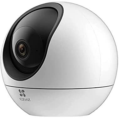 EZVIZ C6 Telecamera Wi-Fi Interno 2K+ Videocamera Sorveglianza Interno Pan/Tilt/Zoom, Rotazione a 360°, Visione Notturna, Rilevamento di persone e Animali Domestici, Audio Bi-direzionale (Singolo)