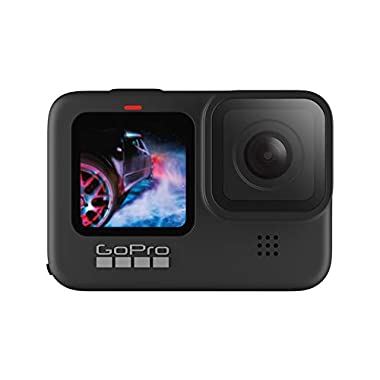 GoPro HERO9 Black - Fotocamera sportiva impermeabile con schermo LCD anteriore e touch screen posteriore, video Ultra HD 5K, foto da 20 MP, live streaming a 1080p, webcam, stabilizzazione (Senza Scheda di Memoria, Single)