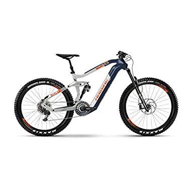 HAIBIKE XDURO NDURO 5.0 Flyon Elektro Bike 2020 (XL/48 cm, blu/bianco/arancione)