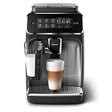Philips EP3246/70 - Macchina da caffè automatica Expresso serie 3200 LatteGo Argento (5 bibite preregistrate, Façade Argent)