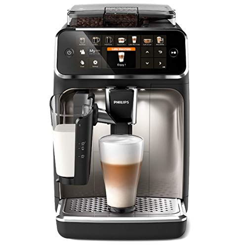Philips Serie 5400 LatteGo EP5447/90 Macchina da caffè automatica con macine in ceramica e filtro AquaClean, Caraffa LatteGo, 12 bevande, Nero