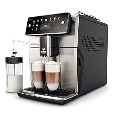 Saeco SM7583/00 Xelsis Macchina da caffè completamente automatica con 12 specialità di caffè, acciaio inox (Display LCD.)