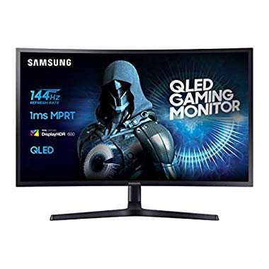 Samsung C27HG70QQ Monitor da Gaming Curvo VA, 2K, WQHD, QLED, 2560 x 1440, HDR, 144Hz, 1ms, 1 Display Port, 2 HDMI, Nero, Classe 27: 26.9 pollici / 68.4 cm