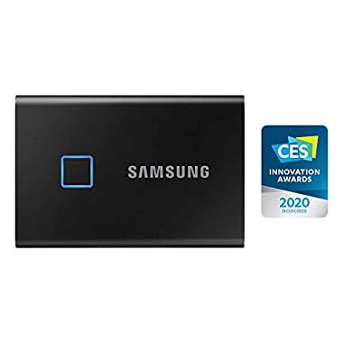 Samsung T7 Touch da 1TB GB, USB 3.2, SSD Esterno Portatile, Nero (MU-PC1T0K)