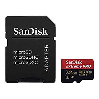 SanDisk Extreme Pro Scheda di Memoria microSDHC da 32 GB e Adattatore SD con App Performance A1 e Rescue Pro Deluxe, fino a 100 MB/sec, Classe 10, UHS-I, U3, V30
