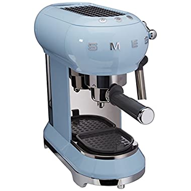 Smeg Macchina da caffè Espresso ECF01PBEU, Blu Pastello