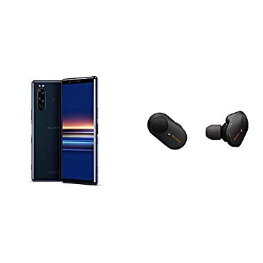Sony Xperia 5 Smartphone, Display 21:9 da 6.1" FHD+ HDR OLED, Fotocamera con Tre Obiettivi e con Eye AF, 6 Gb di RAM, 128 GB, Blu + Promozione Preordine: Auricolari Wireless Sony WF-1000XM3