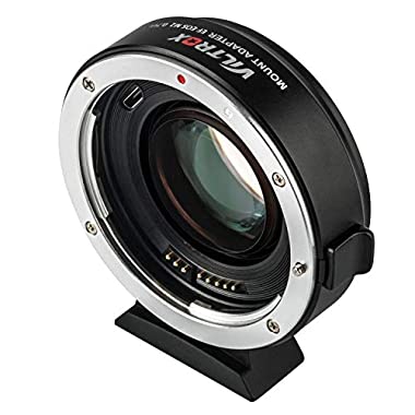 VILTROX EF-EOS M2 - Adattatore per obiettivo Canon EF a fotocamere EOS EF-M Mirrorless serie M M2 M3 M5 M6 M10 M50 M100, riduzione della messa a fuoco automatica, potenziatore di velocità 0,71